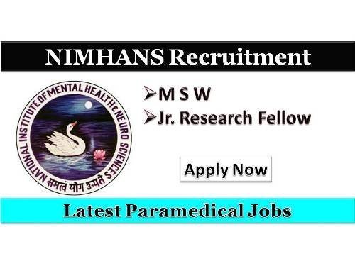 Latest NIMHNS Recruitment 2018