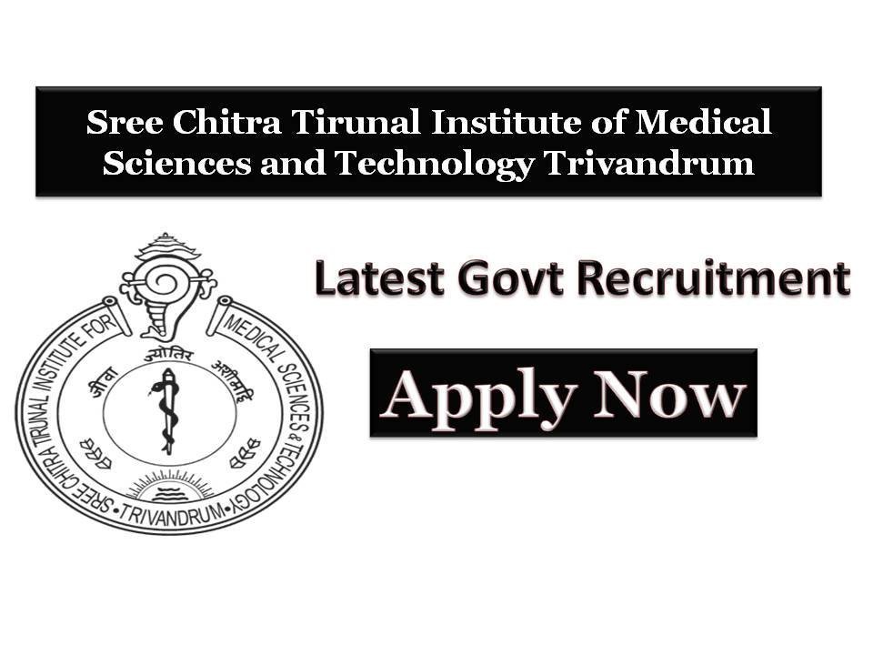 SCTIMST Recruitment 2020 for Diploma, B Tech Jobs