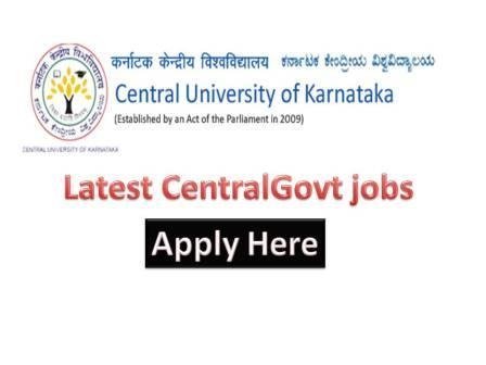 Central university of Karnataka recruitment